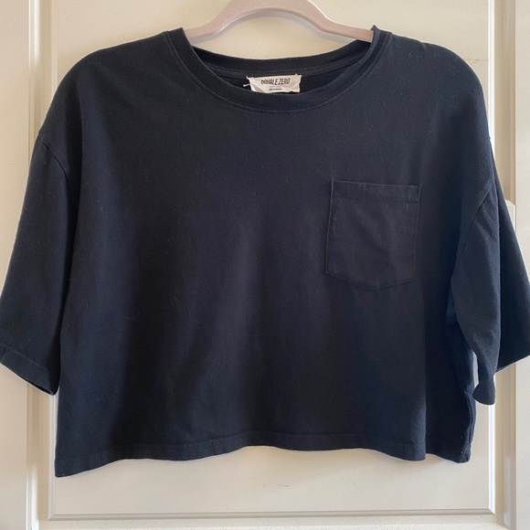 Double Zero Cropped Round Neck T-Shirt - Picture 5 of 7